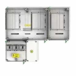   CSATÁRI PLAST PVT 7590 Á-V-H FM-SZ 1/3 fázisú kombinált villanyóra szekrény (N.+É+H) 80A szabadvezetékes