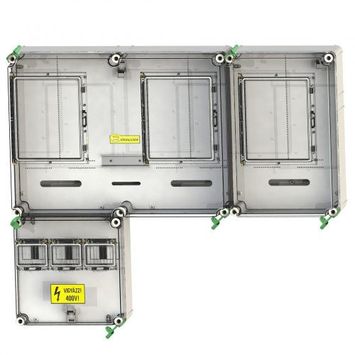 CSATÁRI PLAST PVT 7590 Á-V-H FM-SZ 1/3 fázisú kombinált villanyóra szekrény (N.+É+H) 80A szabadvezetékes