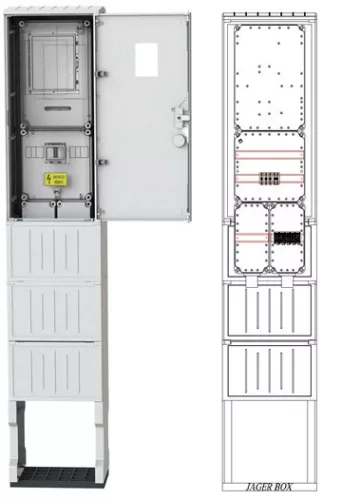 CSATÁRI PLAST PVT-K-L FM 1/3 fázisú villanyóra szekrény lábazattal (nappali) földkábeles
