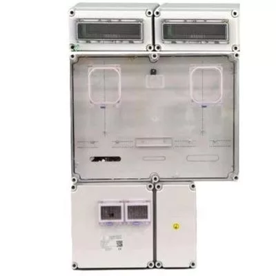Csatári Plast PVT 6075 Á-V Fm-SZ ÁK-U 1/3 fázisú kombinált villanyóra szekrény (n+é) 80A szabadvezeték 2x12m