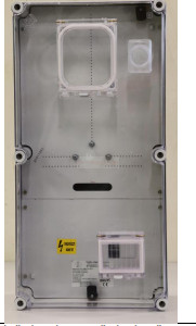 Csatári Plast 1/3F mérőszekrény 1xM63.80A szabadvezetékes 1-szintes 1-mérőhely 1M PVT 3060 Fm-SZ