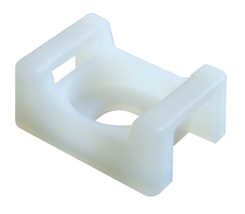 Csavarozható, 2oldalt fűzhető kábelkötegelő talp3, 12,8x7 natúr