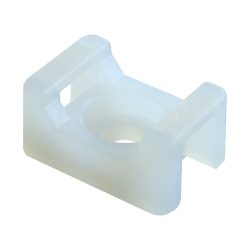   Csavarozható, 2oldalt fűzhető kábelkötegelő talp, 15x10 natúr