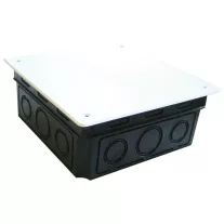   Perforált kötődoboz süllyesztett, négyzetes, fekete 100(116)×51.5mm