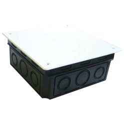   Perforált kötődoboz süllyesztett, négyzetes, fekete 100(116)×51.5mm