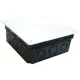 Perforált kötődoboz süllyesztett, négyzetes, fekete 100(116)×51.5mm