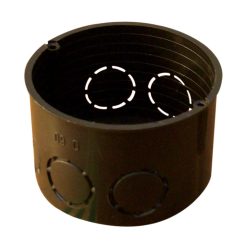   Perforált szerelvénydoboz süllyesztett, sima, fekete 62×40mm