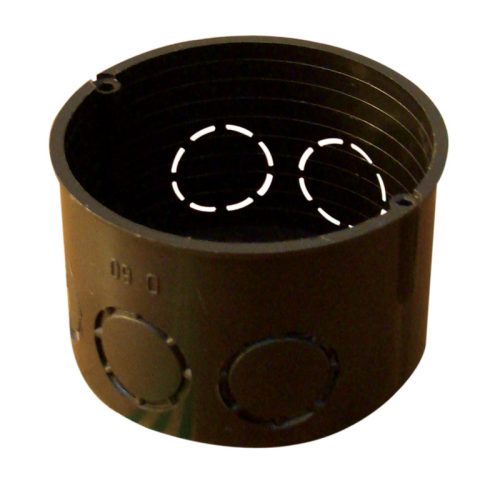 Perforált szerelvénydoboz süllyesztett, sima, fekete 62×40mm