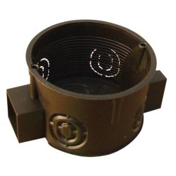   Perforált szerelvénydoboz süllyesztett, sorolható, fekete 64×15×40mm