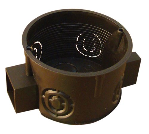 Perforált szerelvénydoboz süllyesztett, sorolható, fekete 64×15×40mm