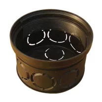 Perforált kötődoboz süllyesztett, fekete 70×45mm