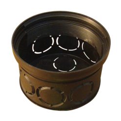 Perforált kötődoboz süllyesztett, fekete 70×45mm