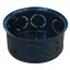 Perforált szerelvénydoboz süllyesztett, sima, fekete 72×36mm