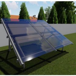   Földre telepíthető napelem-tartószerkezet  30°-os dőlésszög, 6 napelem, 1750mm, vízszintes szerelés