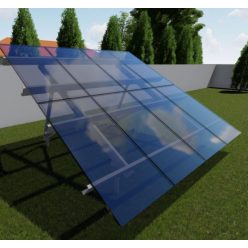   Földre telepíthető napelem-tartószerkezet  30°-os dőlésszög, 8 napelem, 1750mm, függőleges szerelés