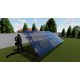 Földre telepíthető napelem-tartószerkezet  30°-os dőlésszög, 12 napelem, 1750mm, függőleges szerelés