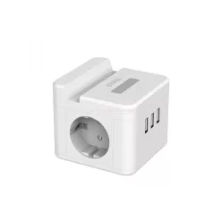   WinningStar - Kocka elosztó - 2-es + 3 x USB + beépített lámpa - 2 m