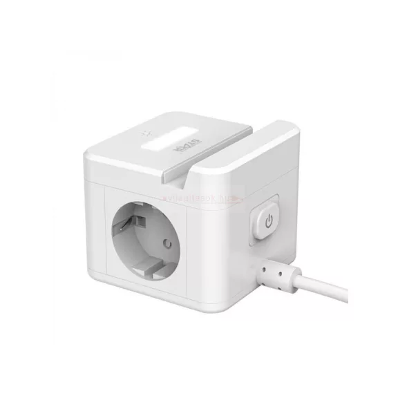 WinningStar - Kocka elosztó - 2-es + 3 x USB + beépített lámpa - 2 m