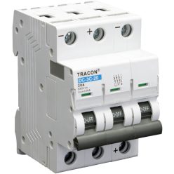   Egyenáramú kismegszakító PV rendszerekhez, 3 pólus, C kar. 6A, 660V DC