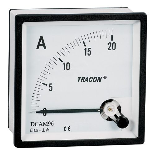 Analóg egyenáramú ampermérő közvetlen méréshez 48×48mm, 20A DC