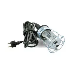 Kézilámpa 60W IP54, fekete, fém kosaras