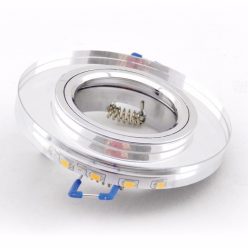   Spotlámpa keret GU10/MR16 fix króm LED kiegészítő világítással, 6000K, 220lm