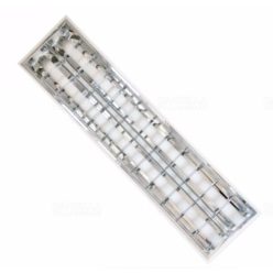   Corp de iluminat cu oglindă și grilaj pentru tuburi LED 2x36W, IP20, G13, fără sursă de lumină