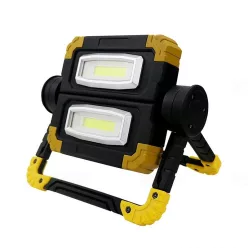   LED reflektor 20W 6500K hordozható 850lm, IP54, akkumulátoros, forgatható fej, USB-s töltés