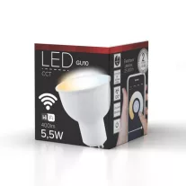   LED GU10 5,5W (400lm-120fok) CCT, Smart Wi-fi, szabályozható fényerő