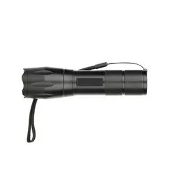   LED elemlámpa, akkumulátoros (1200mAh), fókuszálható, alumínium, 260lm, fekete