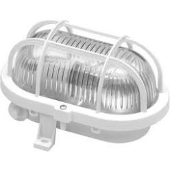 Hajólámpa ovális műanyag ráccsal max.60W
