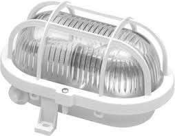 Hajólámpa ovális műanyag ráccsal max.60W