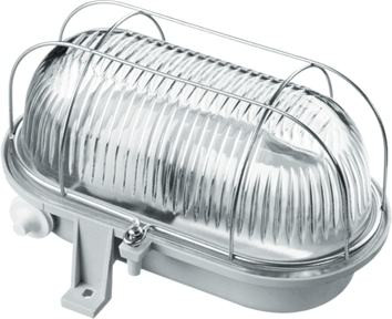 Hajólámpa ovális fém ráccsal max.60W