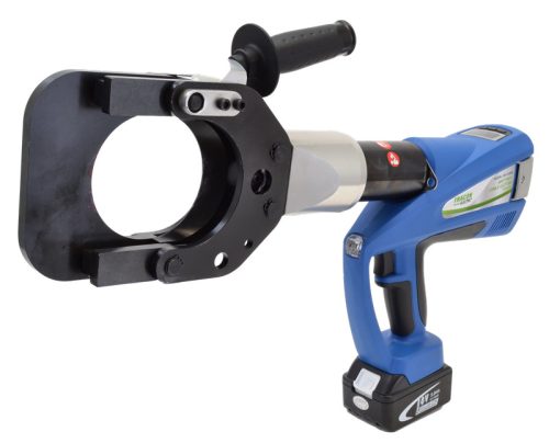 Elektro-hidraulikus kábelvágó szerszám, 2 akksi + hordtáska max. D=105mm Cu/Al, 8550g, 120kN, 2× Li-ion, 18V, 5000mAh