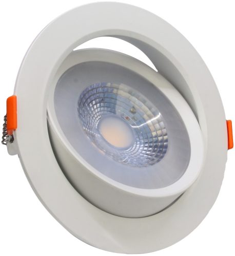 Beépíthető álmennyezeti LED lámpatest, forgatható 200-240 V, 50Hz, 12W, 4000K, 960lm, 38°, IP20, EEI=G