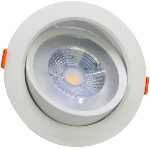Beépíthető álmennyezeti LED lámpatest, forgatható 200-240 V, 50Hz, 7W, 4000K, 450lm, 38°, IP20, EEI=G