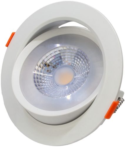 Beépíthető álmennyezeti LED lámpatest, forgatható 200-240 V, 50Hz, 9W, 4000K, 630lm, 38°, IP20, EEI=G