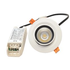   Beépíthető álmennyezeti LED lámpatest, forgatható 200-240VAC, 10 W, 800 lm, 4000 K, IP40, EEI=G