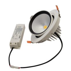   Beépíthető álmennyezeti LED lámpatest, forgatható 230 V, 50 Hz, 35 W, 3500 lm, 4000 K, EEI=F
