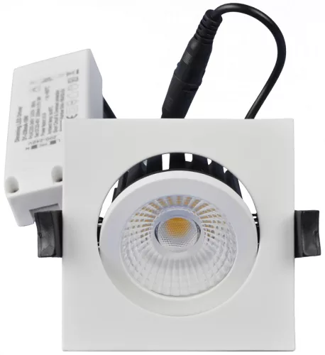Négyzet alakú LED mélysugárzó,forgatható 230 V, 50Hz, 13W, 4000K, 1210lm, 60°, IP65, EEI=F