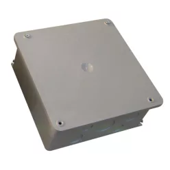   Szerelődoboz műanyag, falon kívüli, szürke 200×200mm, IP44