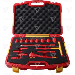   1000V-ra szigetelt racsnis imbusz és dugókulcs készlet 16 db-os