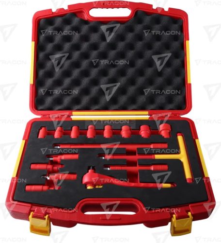 1000V-ra szigetelt racsnis imbusz és dugókulcs készlet 16 db-os