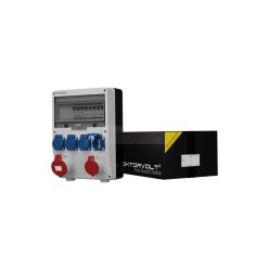   Szerelt ipari doboz installációval,250X360mm, 1X(5P16A)+ 1X(5P32A)+ 4X(2P+F), IP44, kismegszakítóval