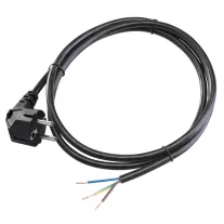 Csatlakozódugó kábellel, fekete 3×1,0mm2, 2m