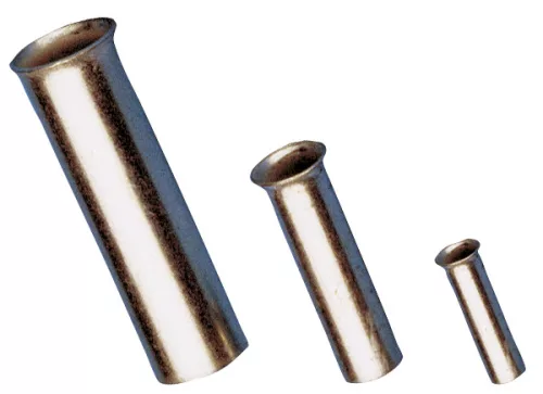 Szigeteletlen érvéghüvely 1mm2, L=10mm, ónozott elektrolitréz