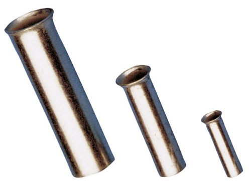 Szigeteletlen érvéghüvely 10mm2, L=15mm, ónozott elektrolitréz