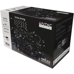 Entac Karácsonyi IP44 180 LED Jégcsapfüzér WW 14m
