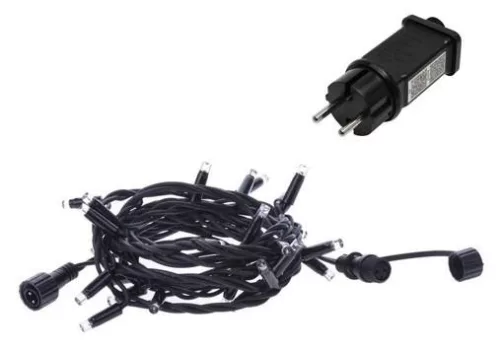 Entac karácsonyi 24m sorolható fényfüzér IP44 240LED meleg fehér adapterrel