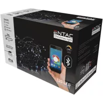   Entac karácsonyi fényfüzér 120LED IP44 9m hideg fehér aplikáció